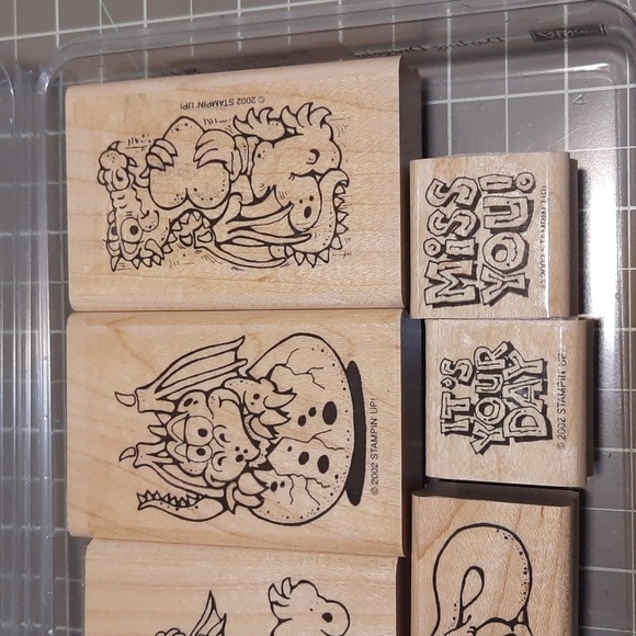 Darling Dragons rubber stamp set - Picture 3 of 4